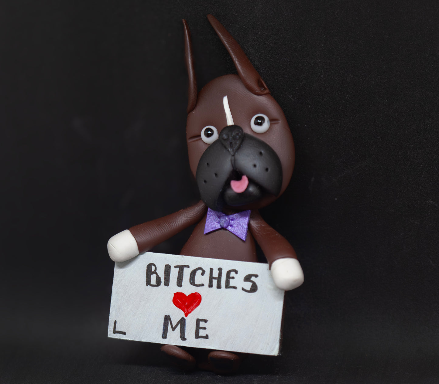 Boxer Bitches Love Me Magnet