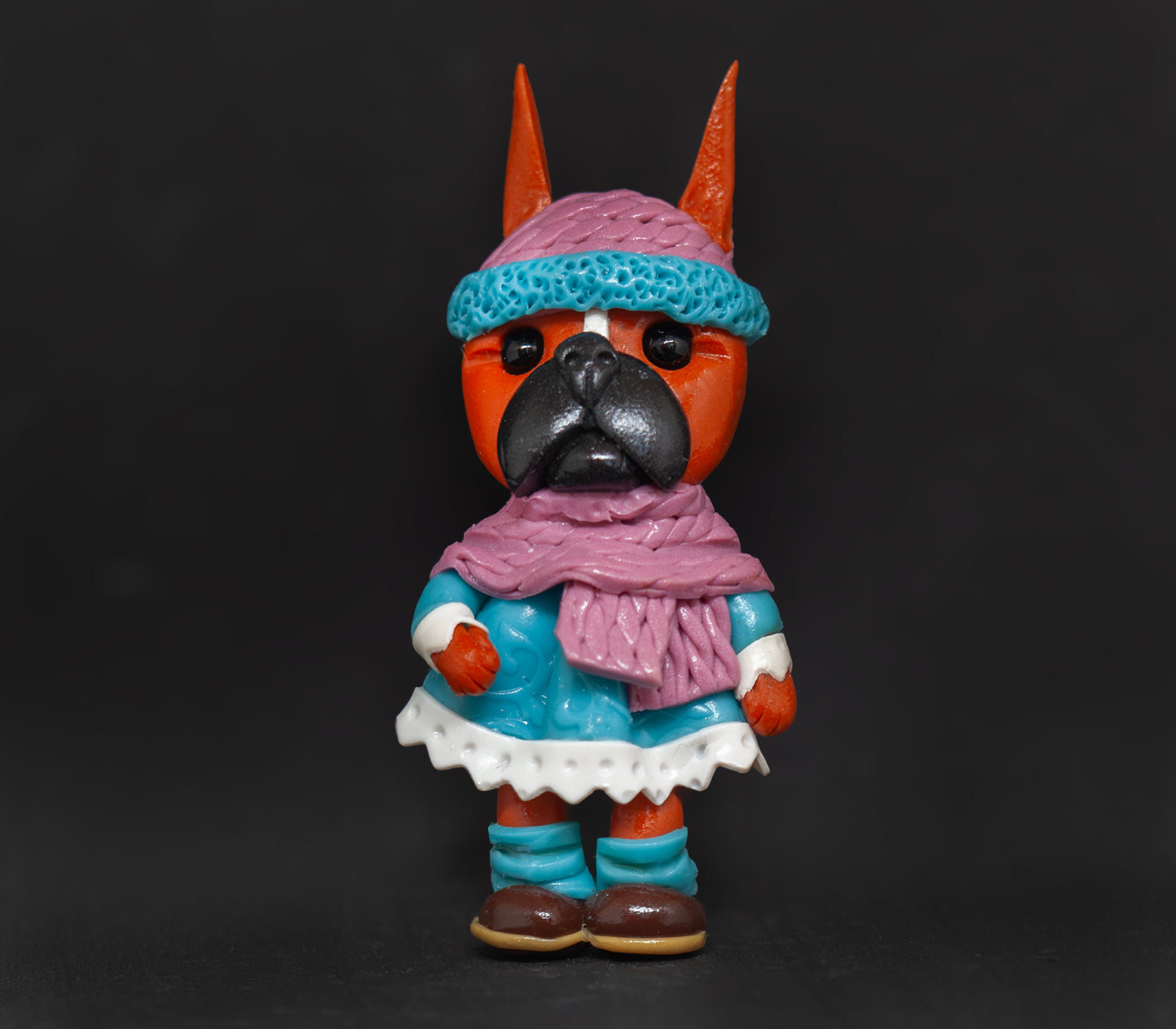 Boxer Pretty Girl Winter Princess Brooch