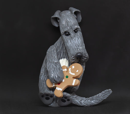 Irish Wolfhound Gingerman Ornament