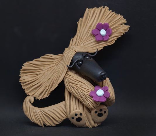 Afghan Hound Flowers Magnet