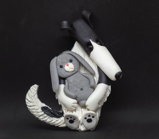 Borzoi Bunny Ornament