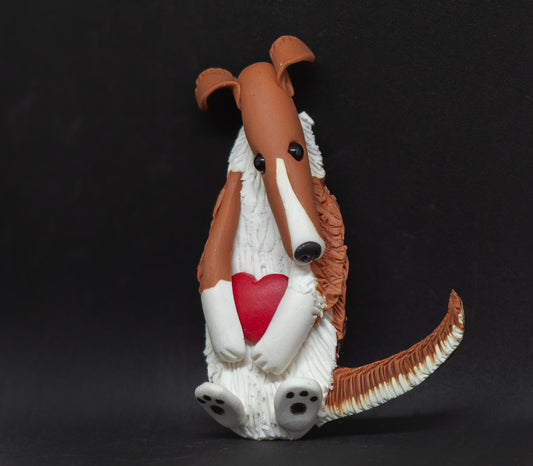 Borzoi Heart Ornament