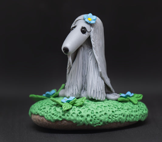 Afghan Hound Pretty Girl Figurine