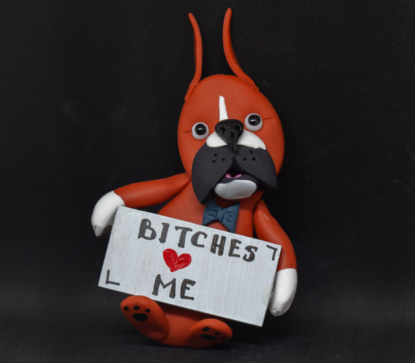 Boxer Bitches Love Me Magnet