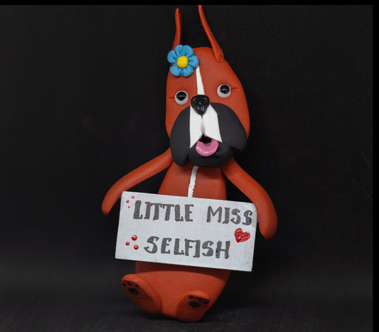 Boxer Little Miss Selfish Magnet