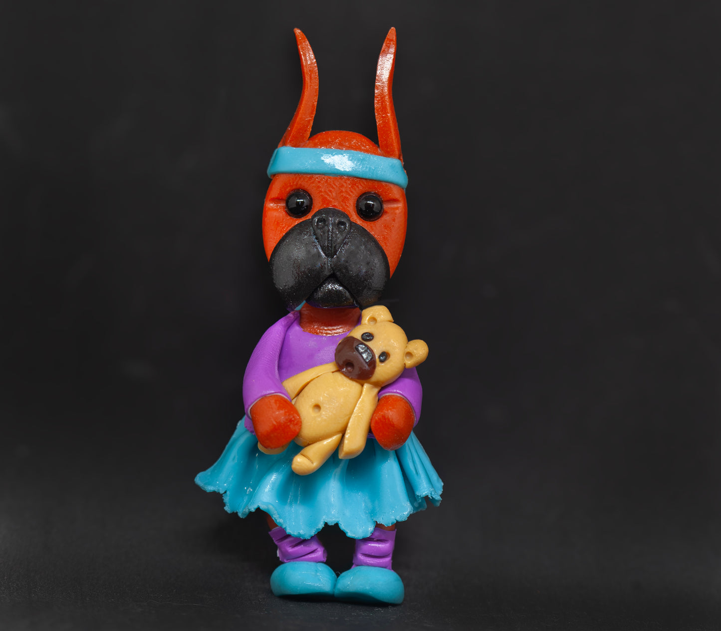 Boxer Pretty Girl Teddy Brooch