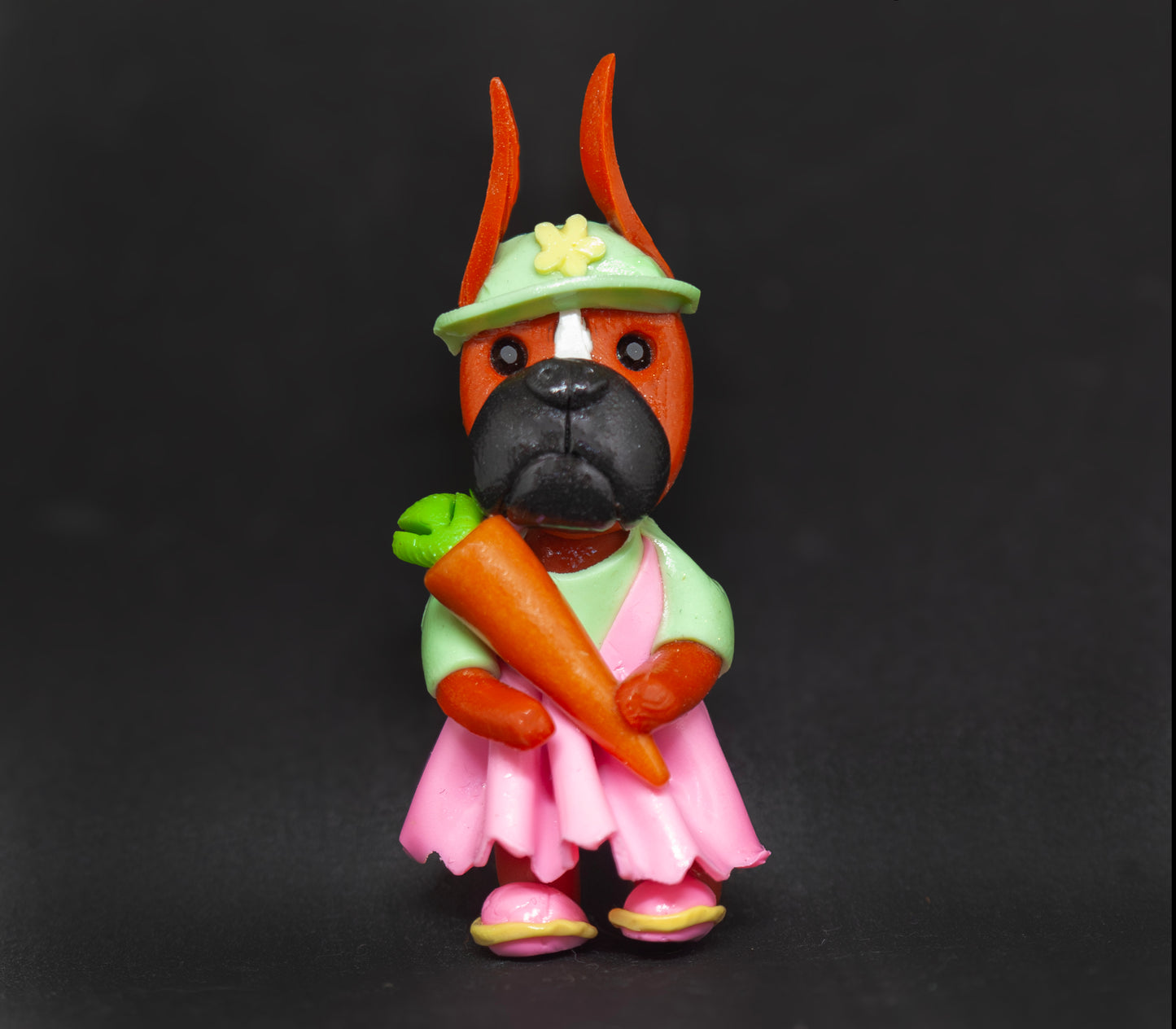 Boxer Pretty Girl Carrot Brooch