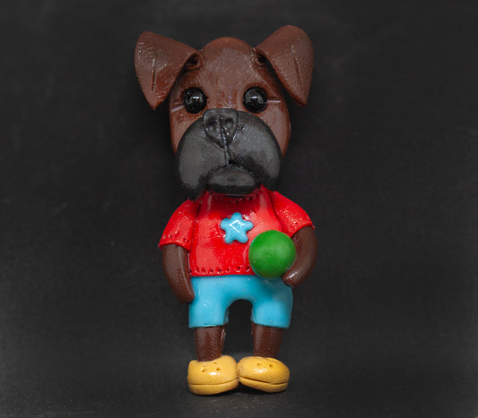Boxer Ball Addict Boy Brooch