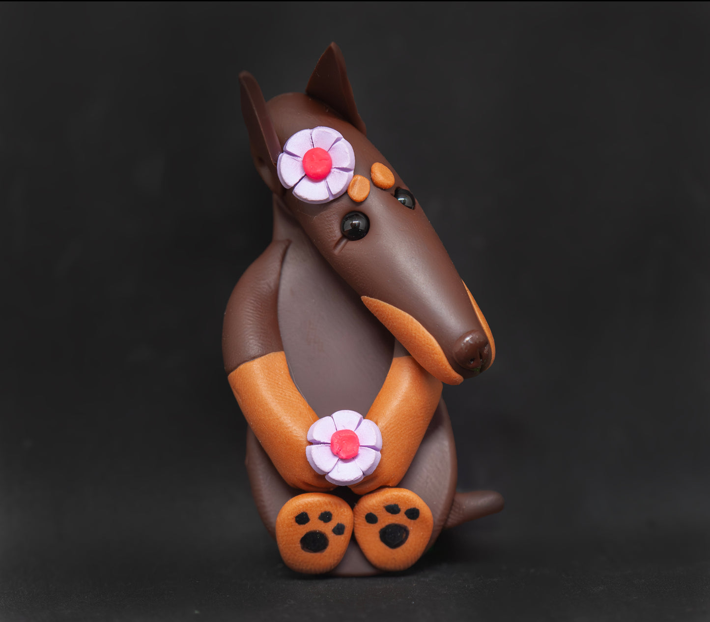 Doberman Flowers Ornament