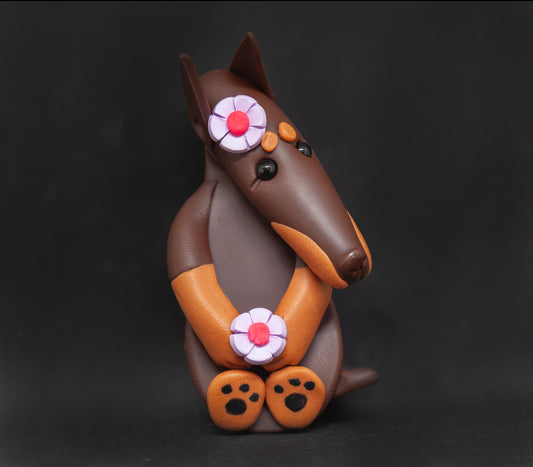 Doberman Flowers Ornament