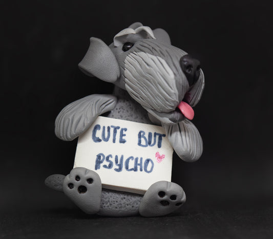 Schnauzer Cute But Psycho Ornament