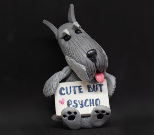 Schnauzer Cute But Psycho Ornament