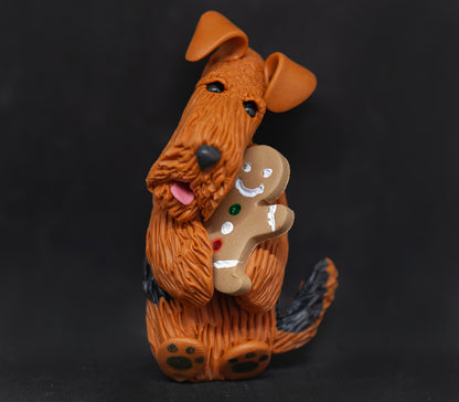 Airedale Gingerman Ornament