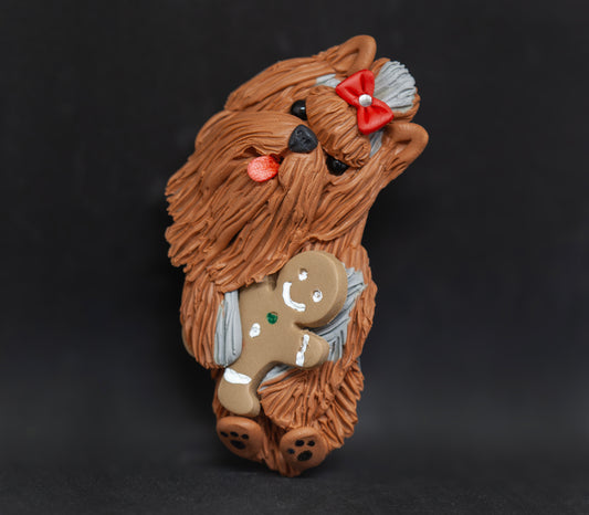 Yorkie Gingerman Ornament